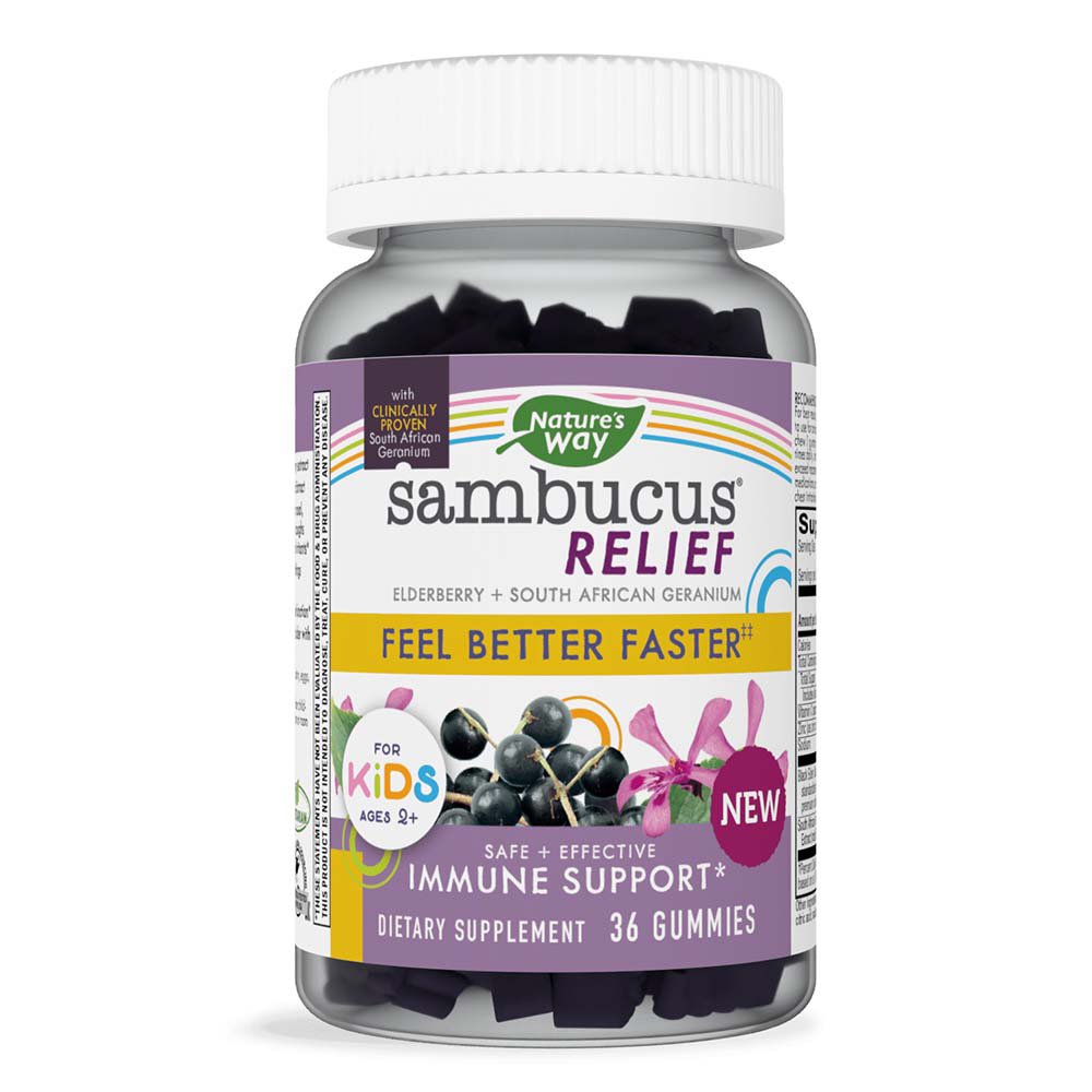 Nature's Way Sambucus Relief Kids Immune Support Gummies Shop Cough