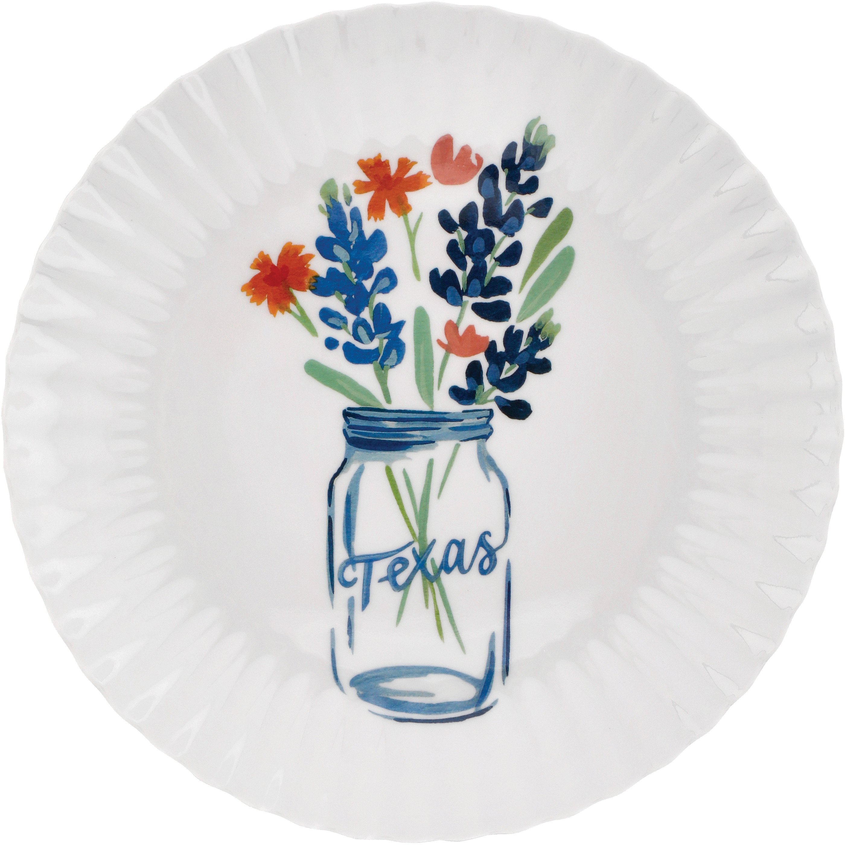 Destination Holiday Texas Mason Jar Melamine Side Plate