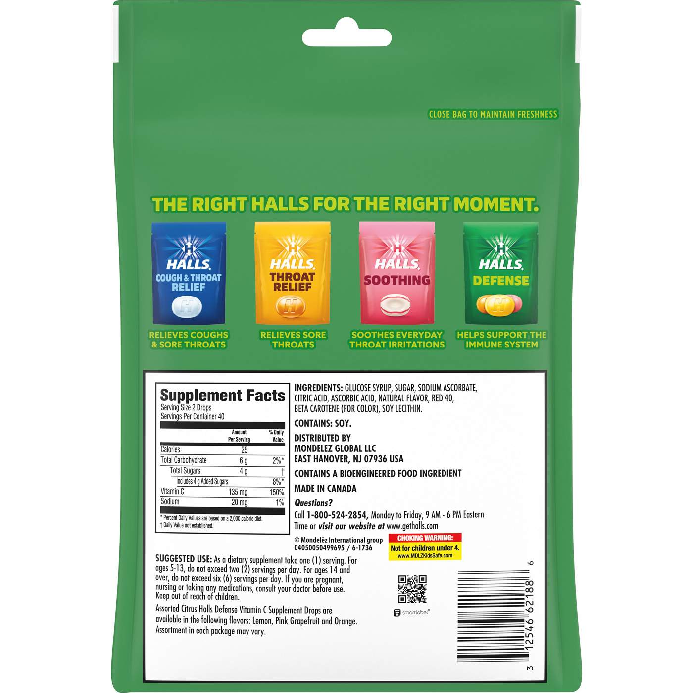 Halls Defense Vitamin C Cough Drops - Assorted Citrus; image 10 of 10