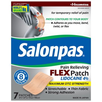 Salonpas Pain Relieving Flex Patch Maximum Strength, 7 ct