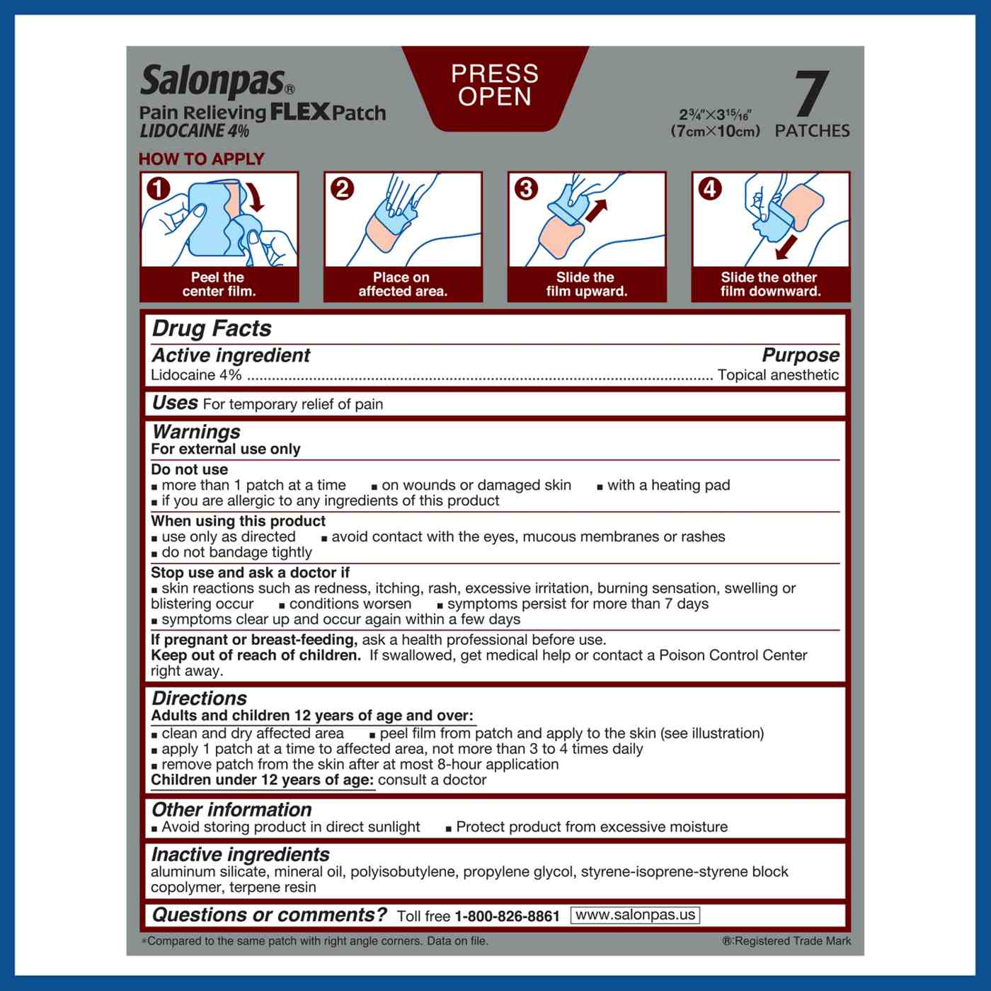 Salonpas Pain Relieving Flex Patch Maximum Strength; image 4 of 6