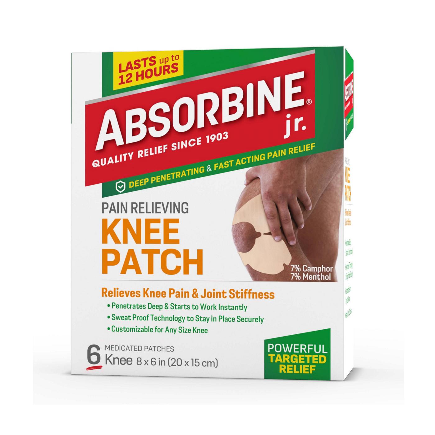Absorbine Jr. Pain Relief Knee Patch, 6 CT