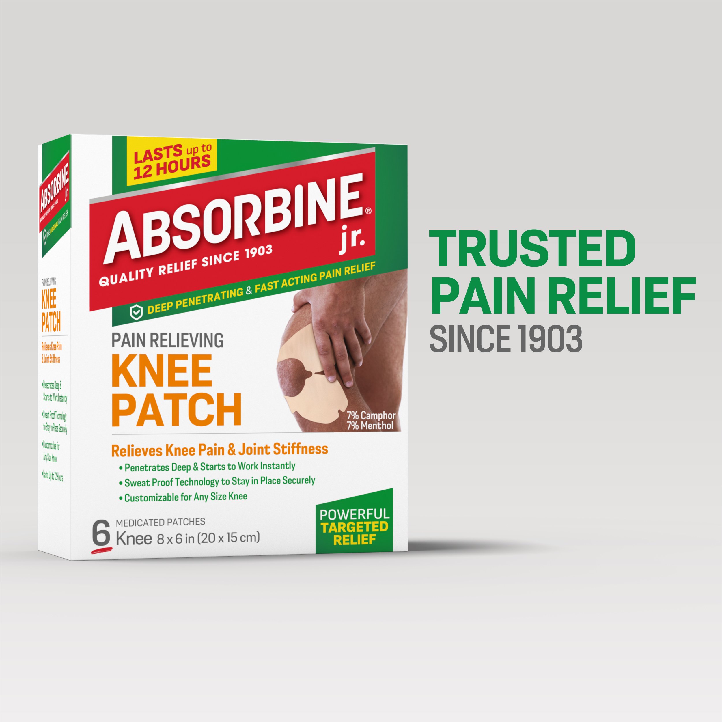 Absorbine Jr. Plus Pain Relief Knee Patch - Shop Muscle & Joint Pain at  H-E-B