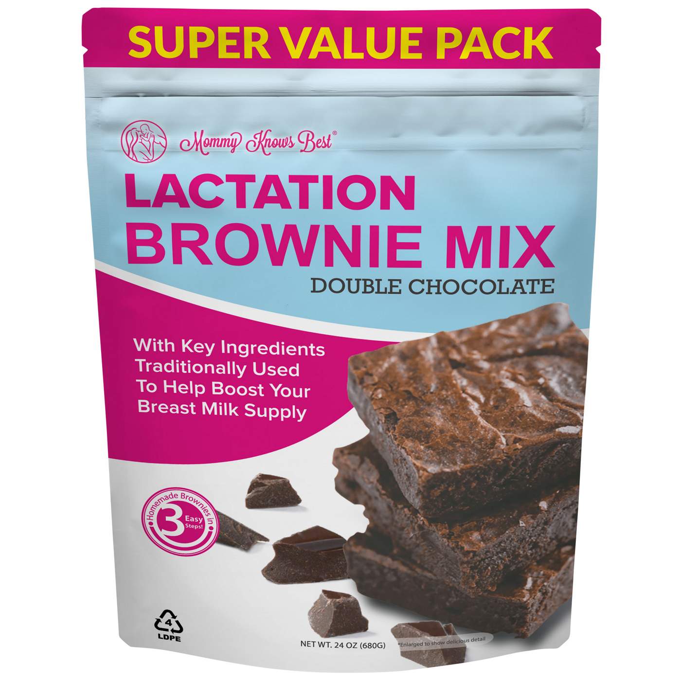 Mommy Knows Best Lactation Brownie Mix Double Chocolate; image 1 of 2