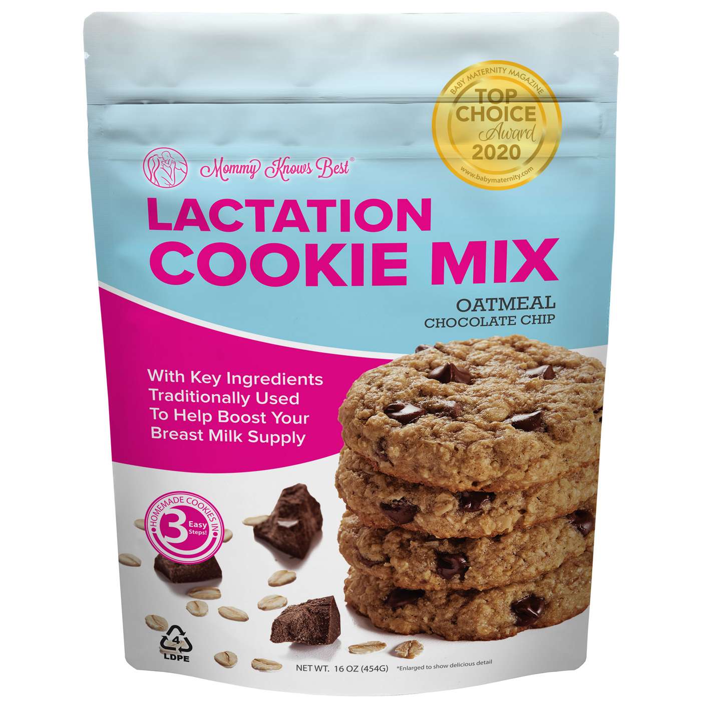 Mommy Knows Best Lactation Cookie Mix Oatmeal Chocolate Chip; image 1 of 2