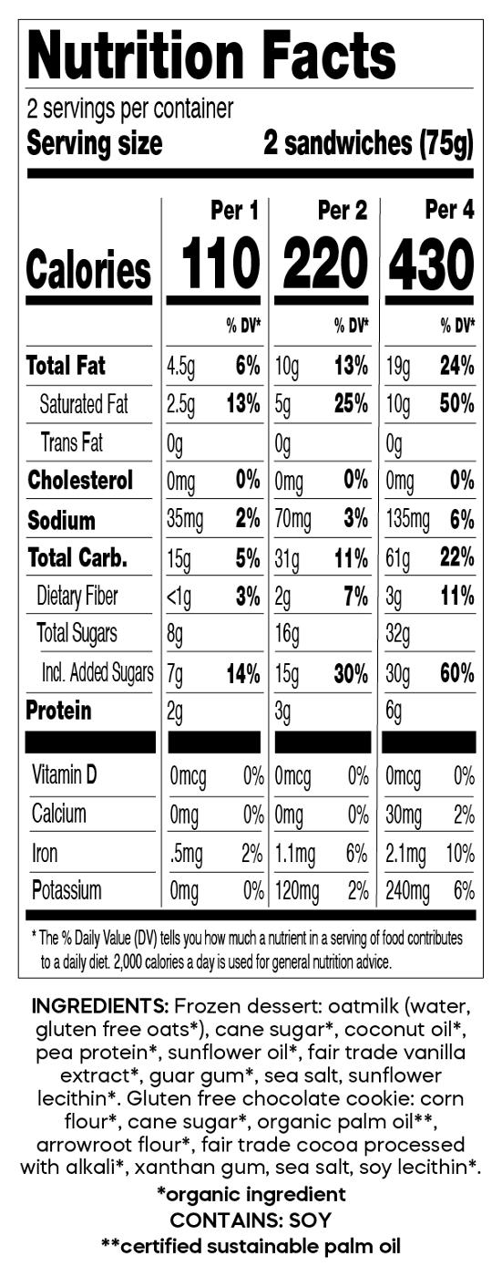 GoodPop Dairy Free Oatmilk Chocolate Vanilla Sandwiches; image 3 of 3