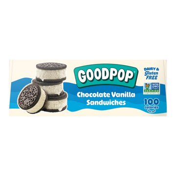 GoodPop Dairy Free Chocolate Vanilla Sandwiches, 4 ct