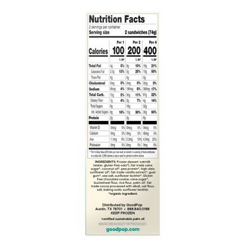 GoodPop Dairy Free Chocolate Vanilla Sandwiches, 4 ct