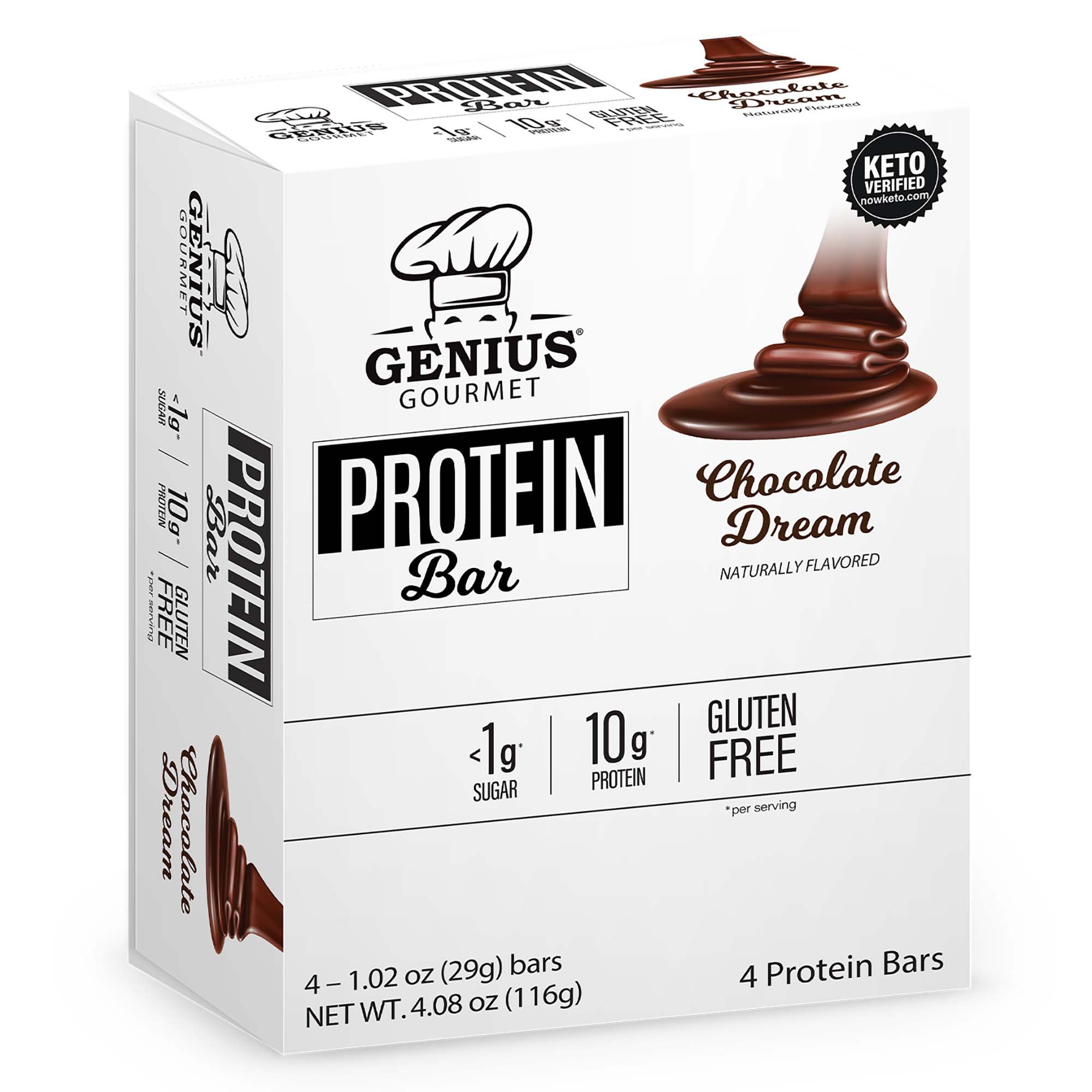 Genius Gourmet 10g Protein Bars - Chocolate Dream, 4 ct