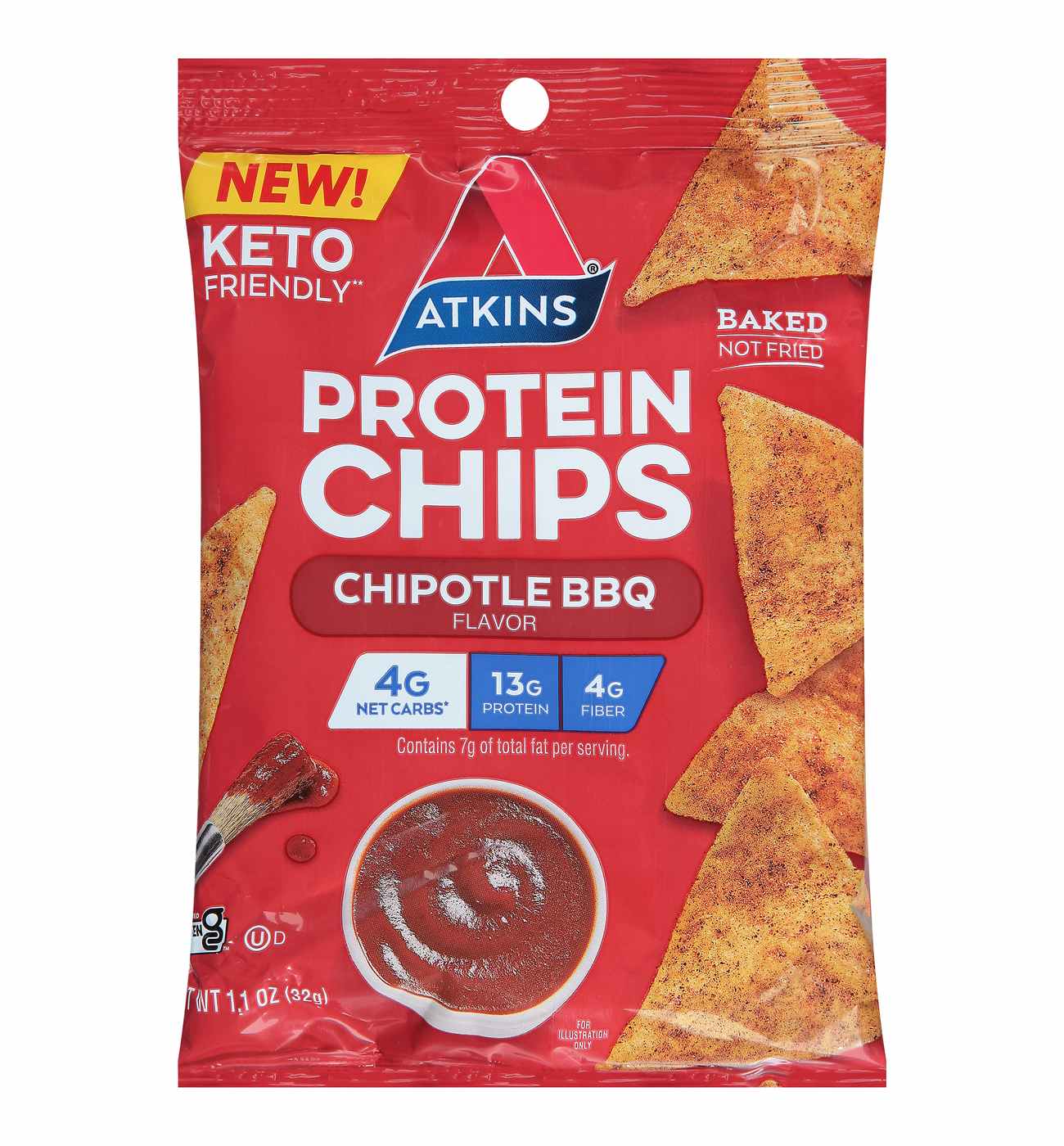 Atkins Protein Chips Chipotle BBQ Shop Diet & fitness at HEB