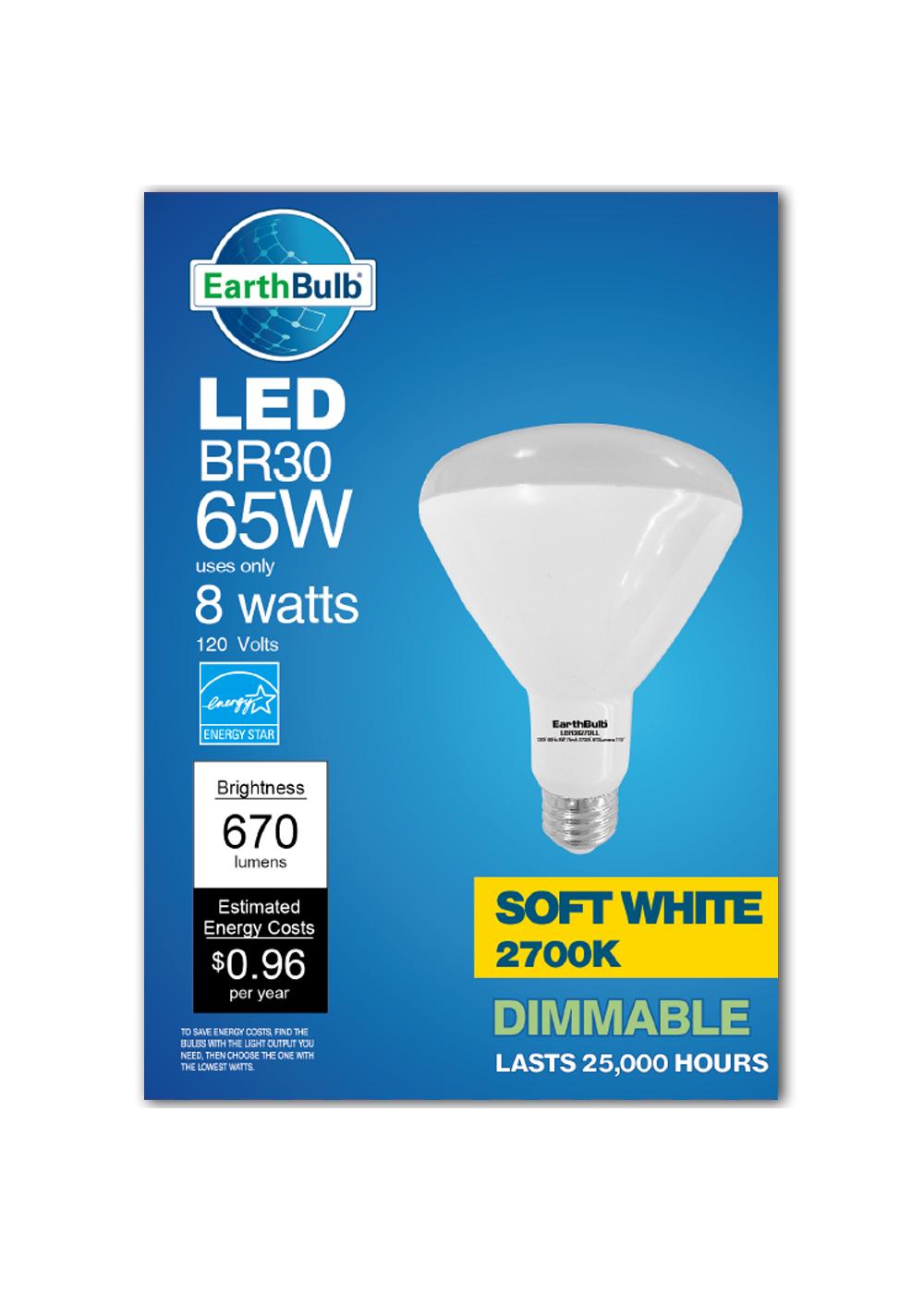 EarthBulb BR30 65-Watt Soft White LED Light Bulb; image 1 of 2