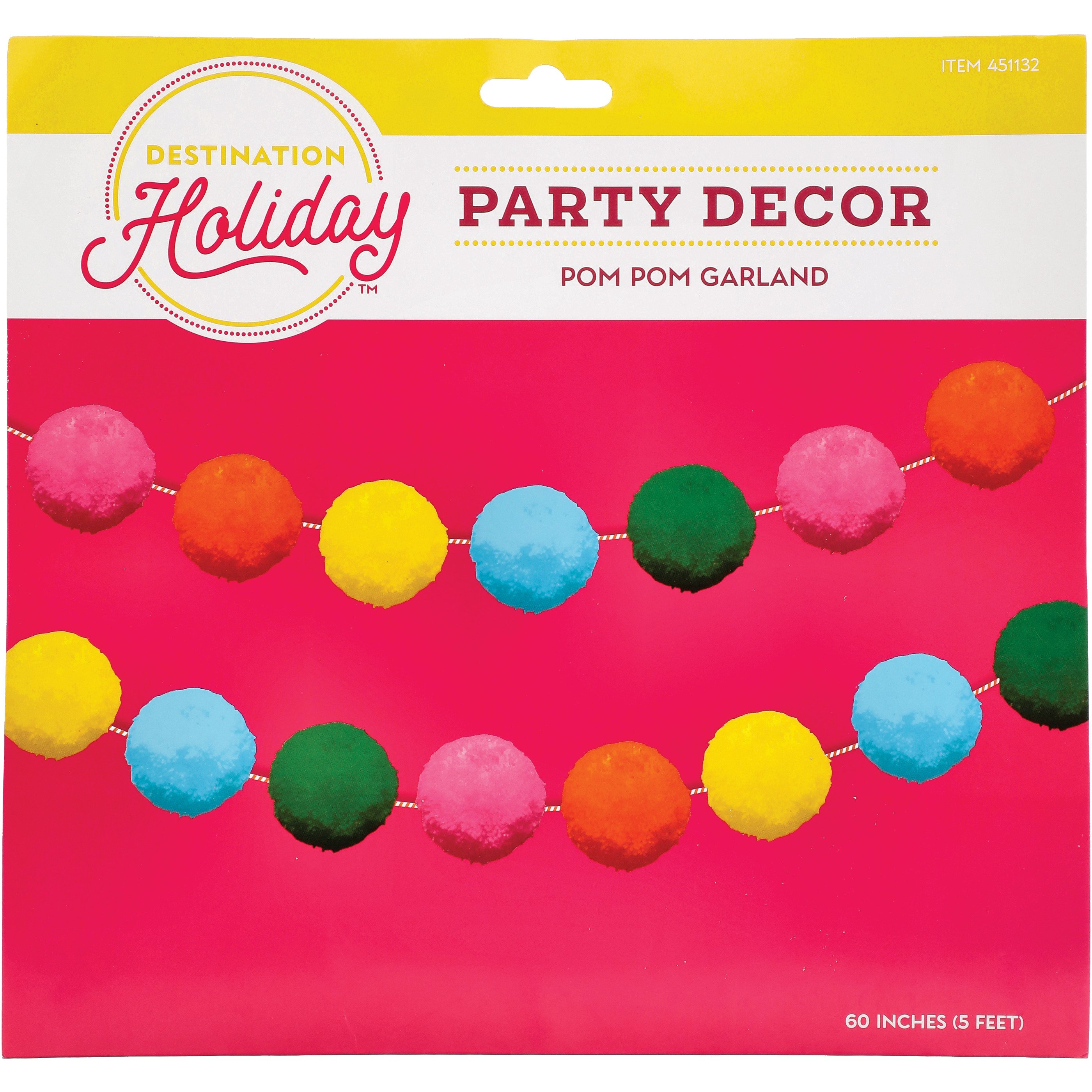 Destination Holiday Fiesta Pom Pom String Garland - Shop Seasonal decor ...