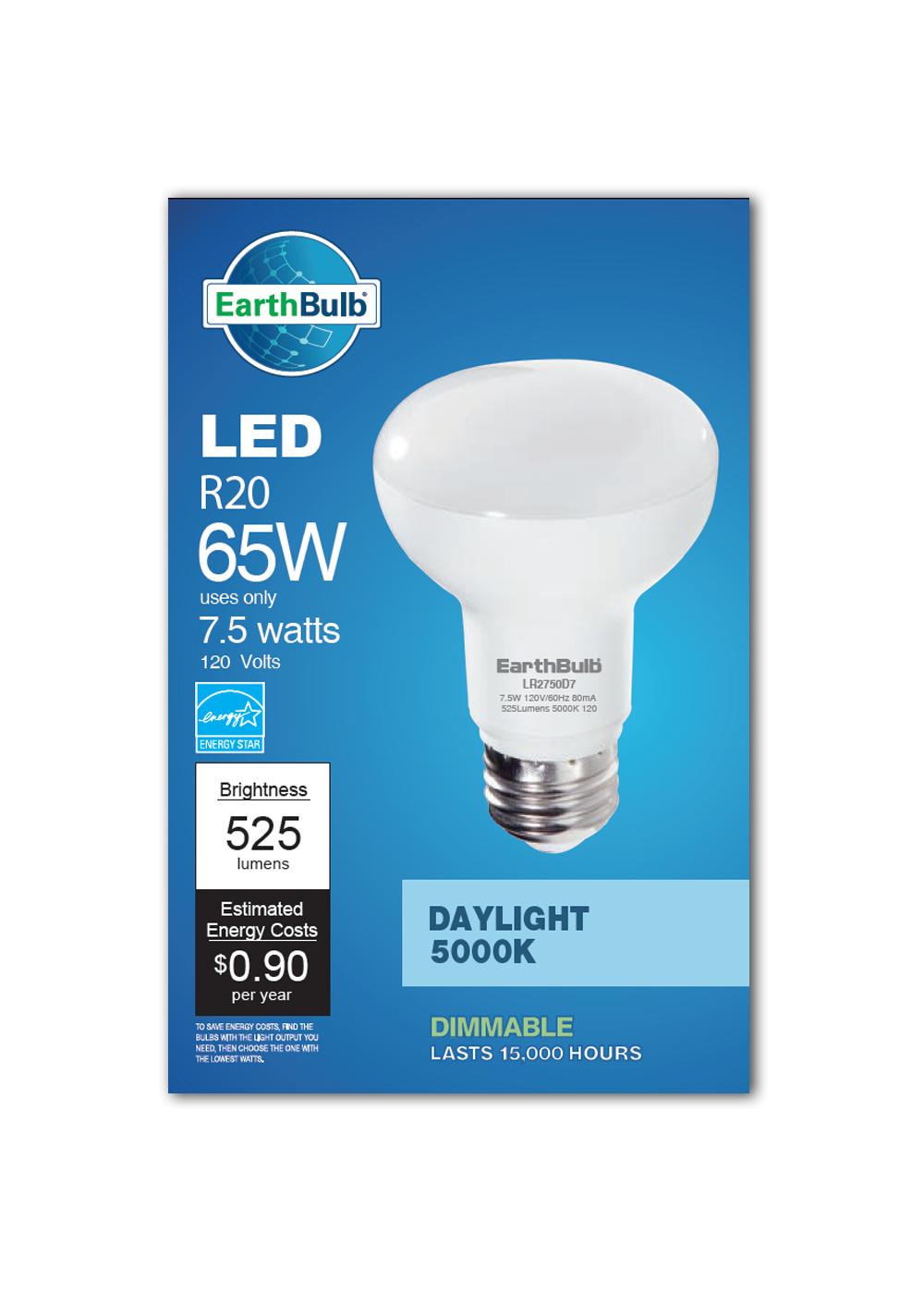 EarthBulb BR20 50-Watt Daylight LED Light Bulbs; image 1 of 2