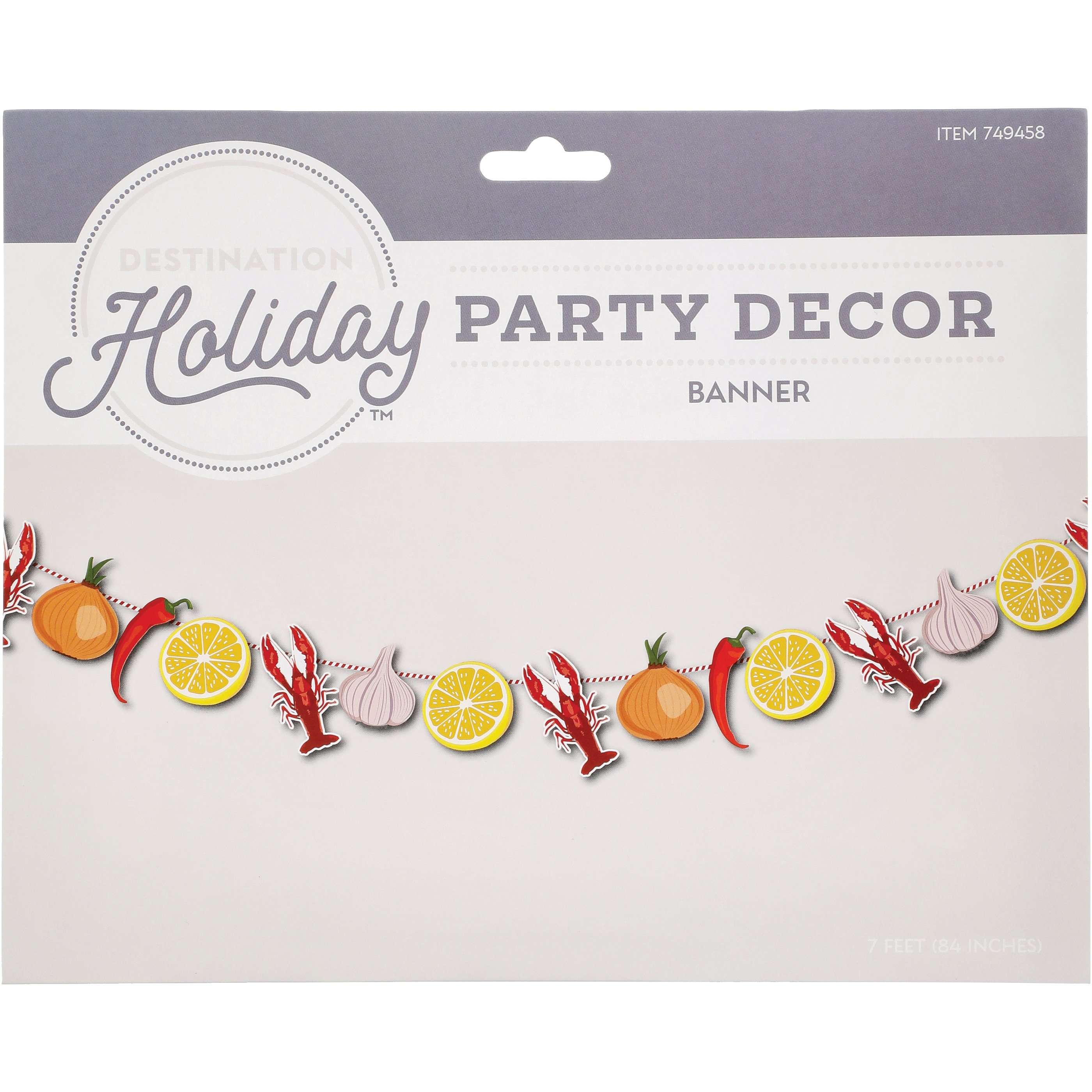 Destination Holiday Cut Out Crawfish String Banner Shop Party decor