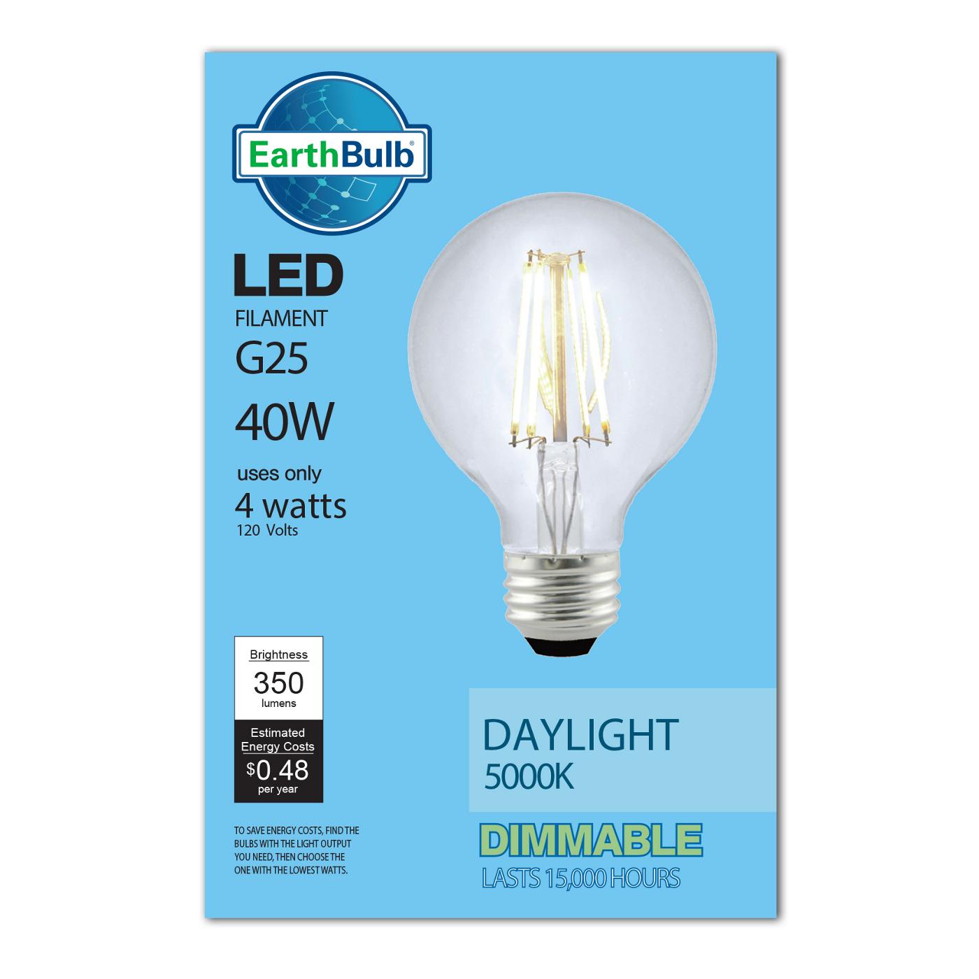 EarthBulb G25 40-Watt LED Light Bulb - Daylight; image 1 of 2