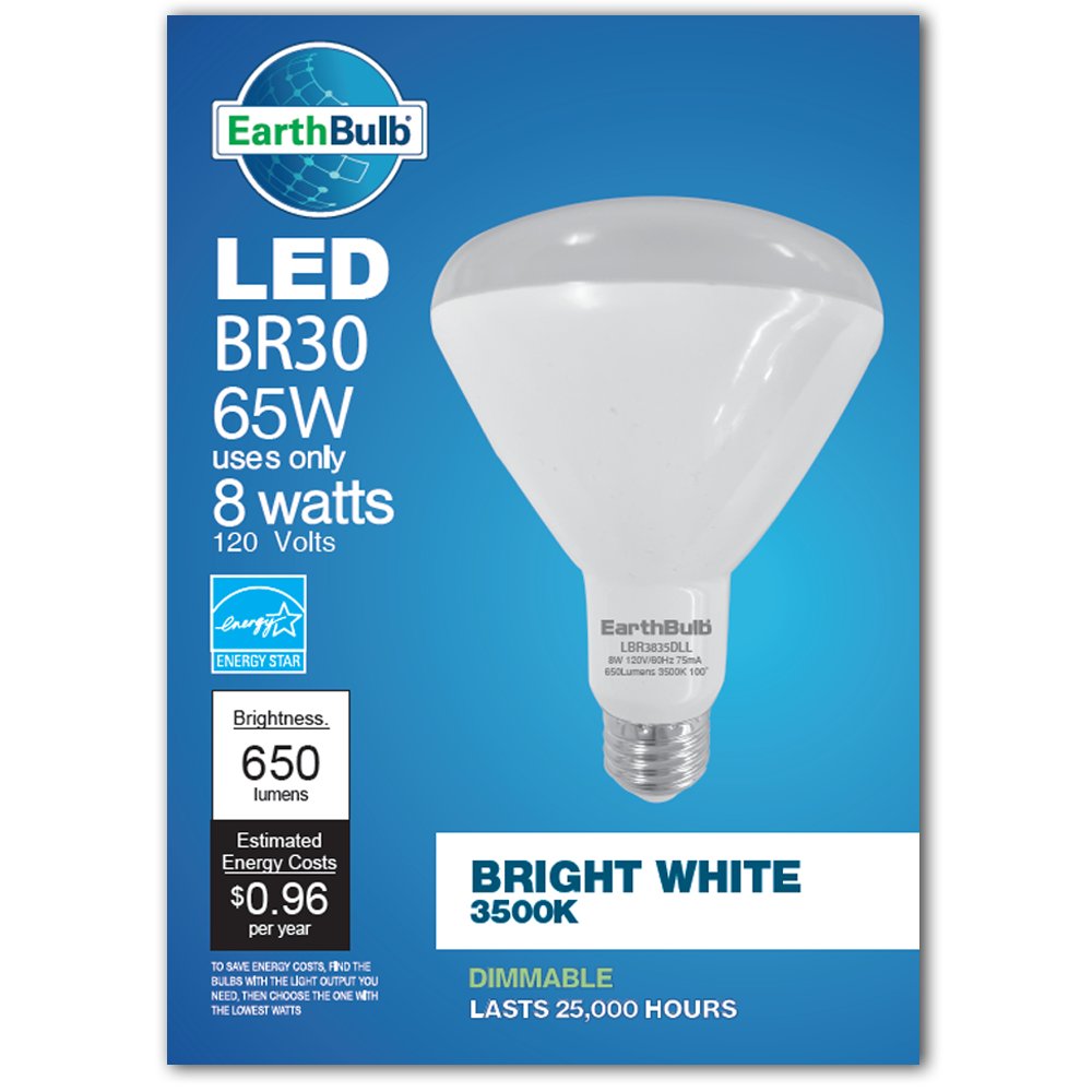 EarthBulb BR30 65Watt Bright White LED Light Bulbs Shop Light Bulbs