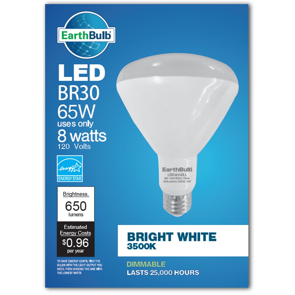 EarthBulb BR30 65-Watt Bright White LED Light Bulbs - Shop Light Bulbs ...