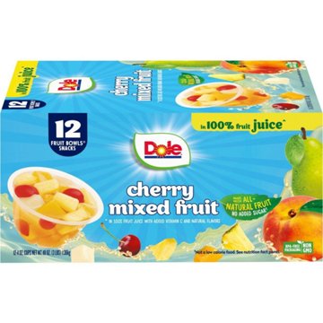Dole Fruit Bowls - Cherry Mixed Fruit in 100% Juice, 12 ct