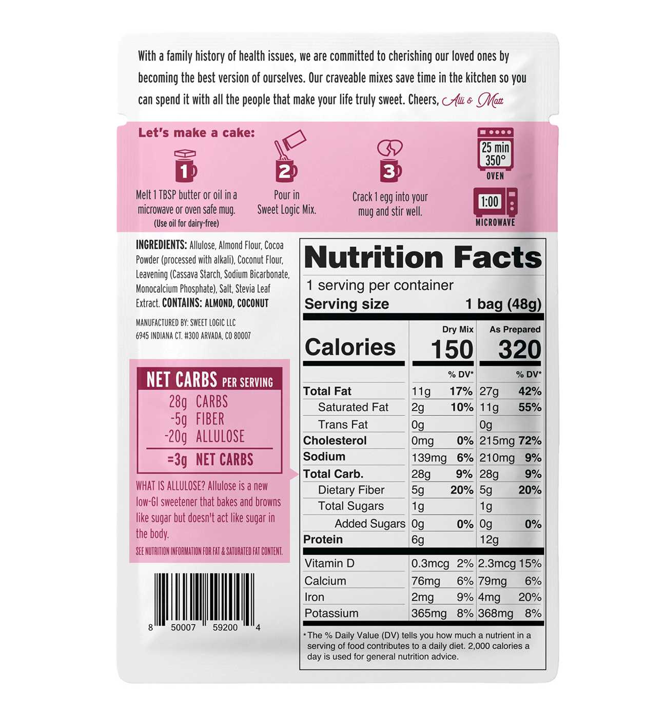 Sweet Logic Chocolate Muffin Mug Mix; image 3 of 3