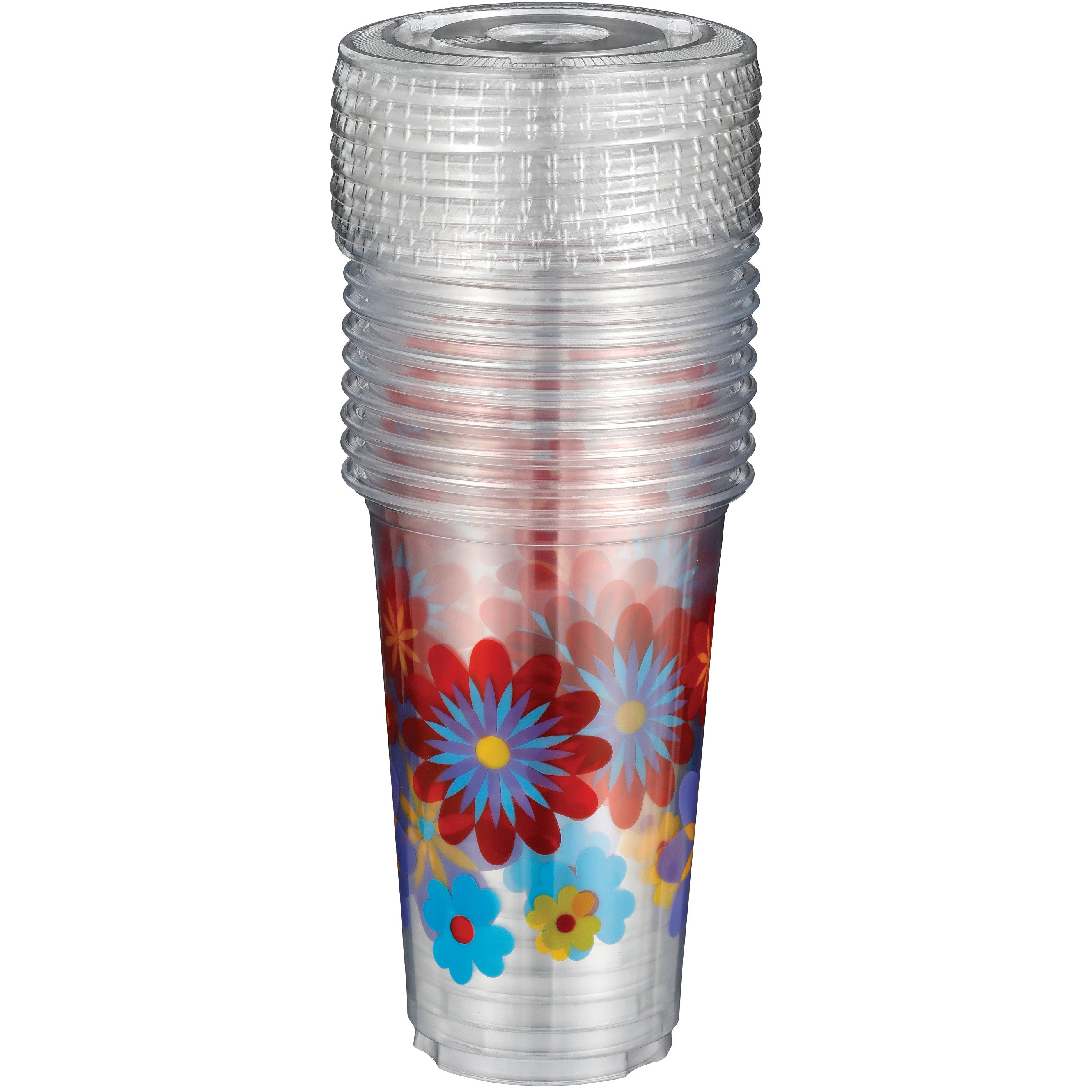 Destination Holiday Festive Florals Disposable Fiesta Party Cups with ...