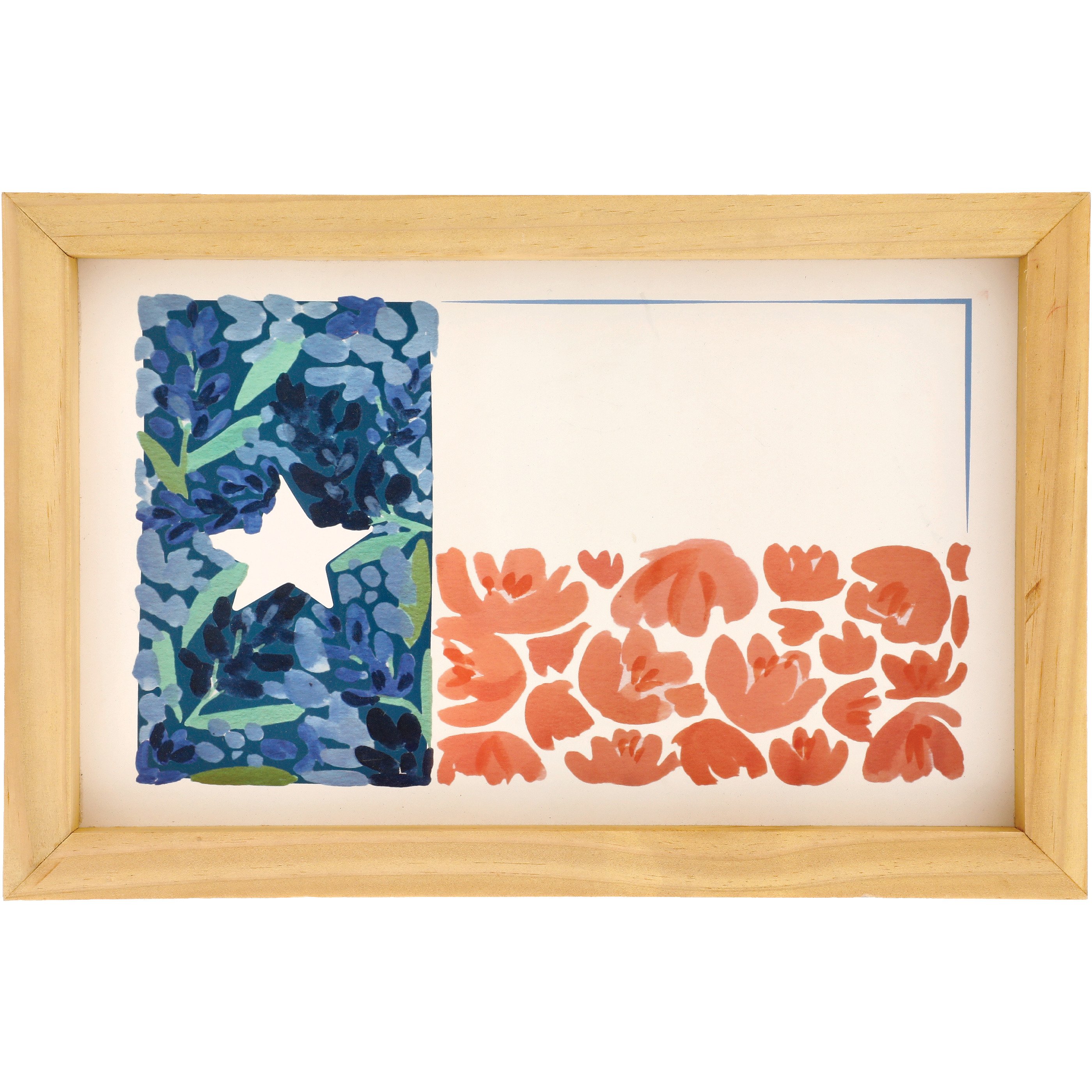 Destination Holiday Texas Lone Star Wood Frame Wall Decor