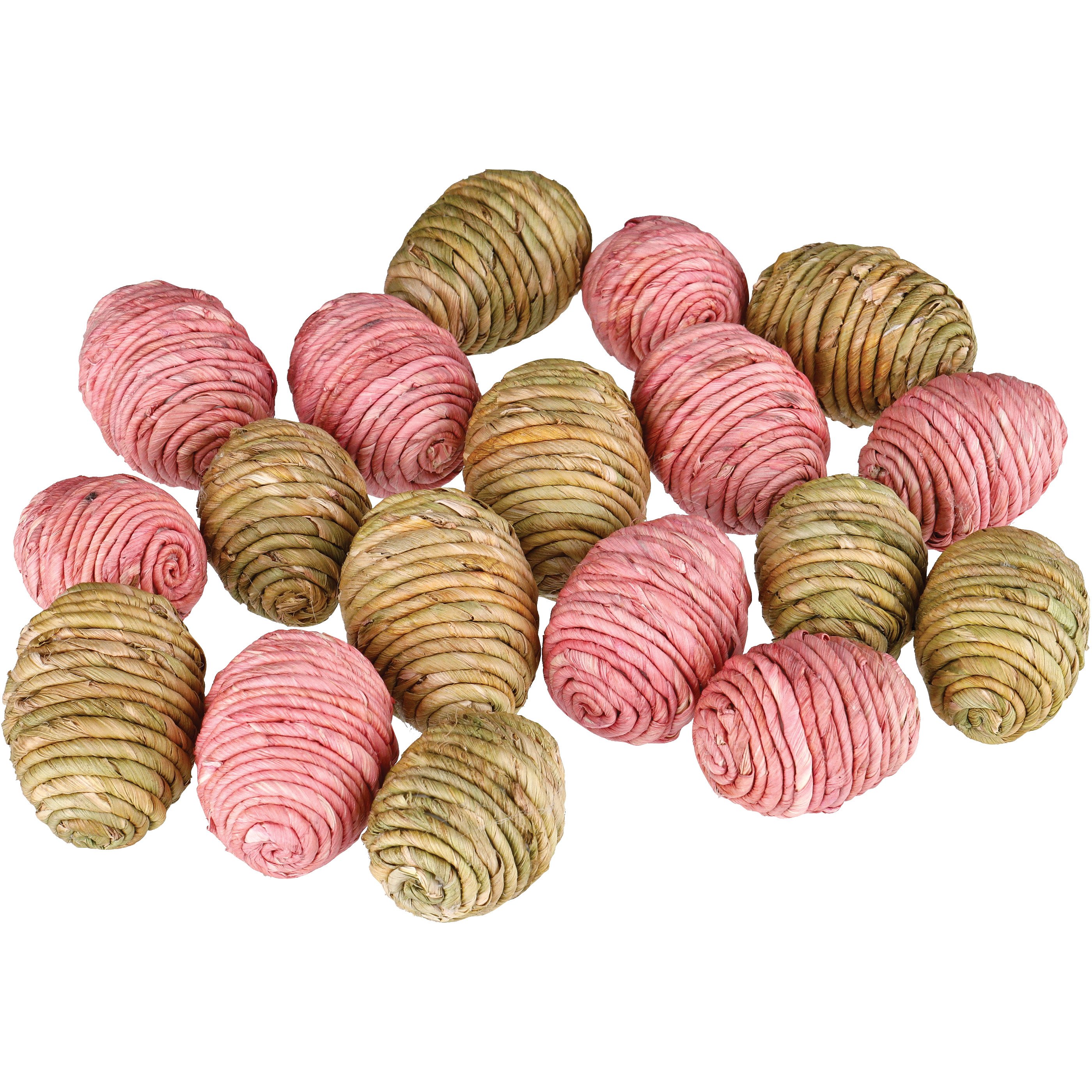 Destination Holiday Natural Rattan Assorted Decorative Faux Easter Eggs ...