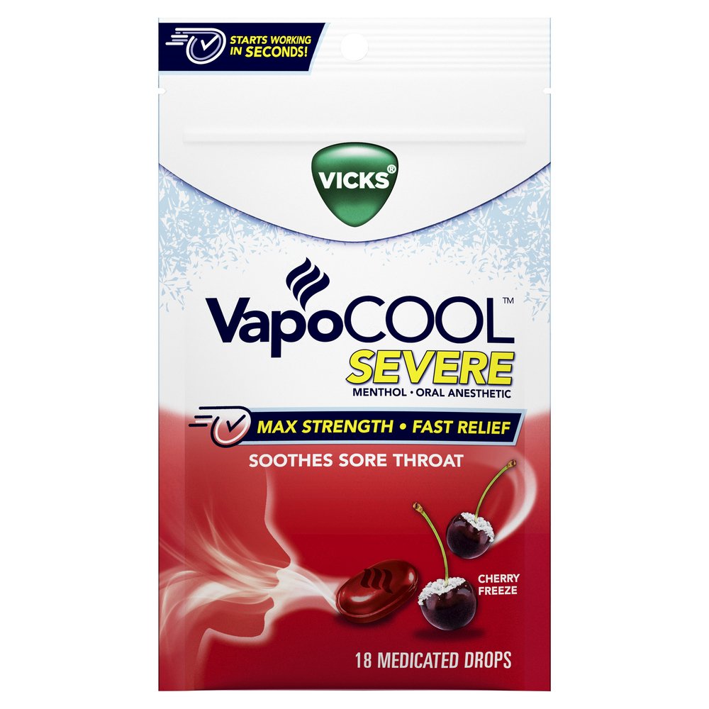 Vicks VapoCOOL Severe Medicated Drops Cherry Freeze Shop Cough