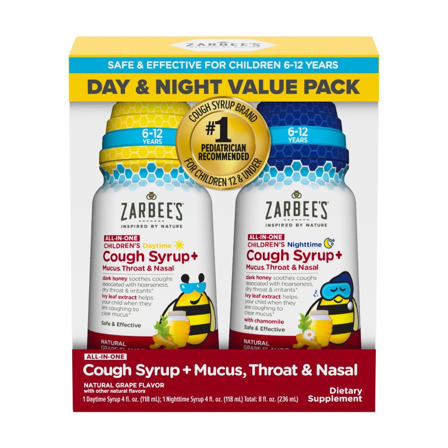 Zarbee's Kids All-in-One Cough Day/Night - Ages 6-12 - Grape, 8 oz
