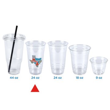 H-E-B 24 oz Clear Plastic Cups – Texas "Howdy" Design, 18 ct