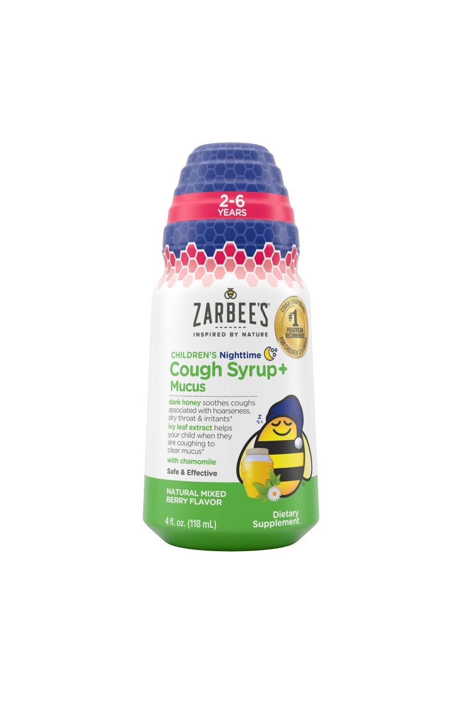 Zarbee's Kids Cough + Mucus Nighttime Liquid - Berry; image 1 of 7