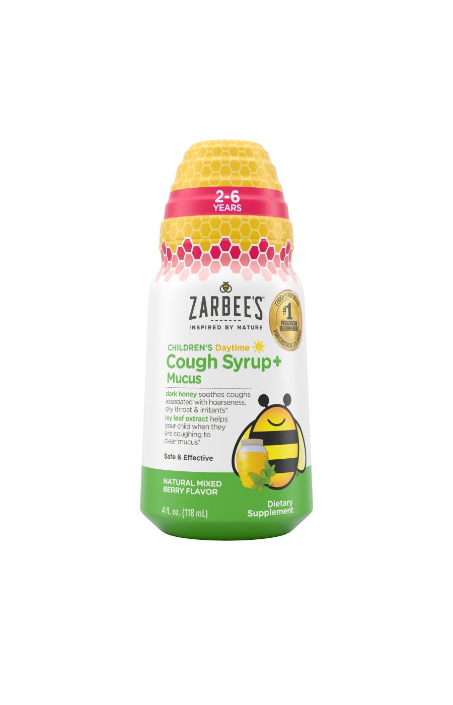 Zarbee's Kids Cough + Mucus Daytime Liquid - Berry; image 1 of 7