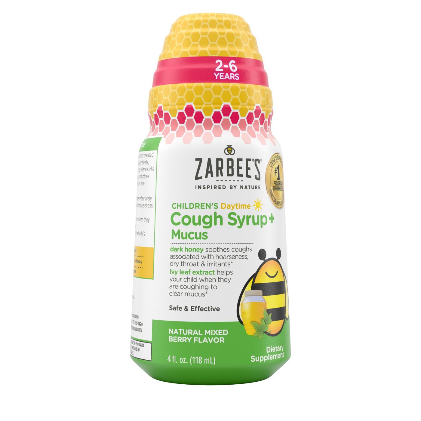 Zarbee's Kids Cough + Mucus Daytime Liquid Berry Shop Cough, cold
