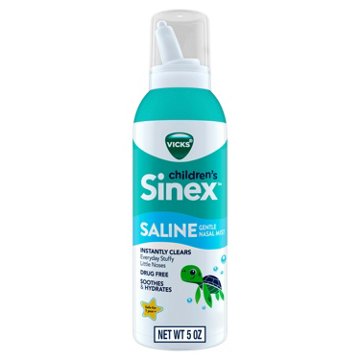 Vicks Sinex, Children's Saline Nasal Spray, Ultra Fine Mist with Hint of Aloe, Fast Everyday Stuffy Nose Relief