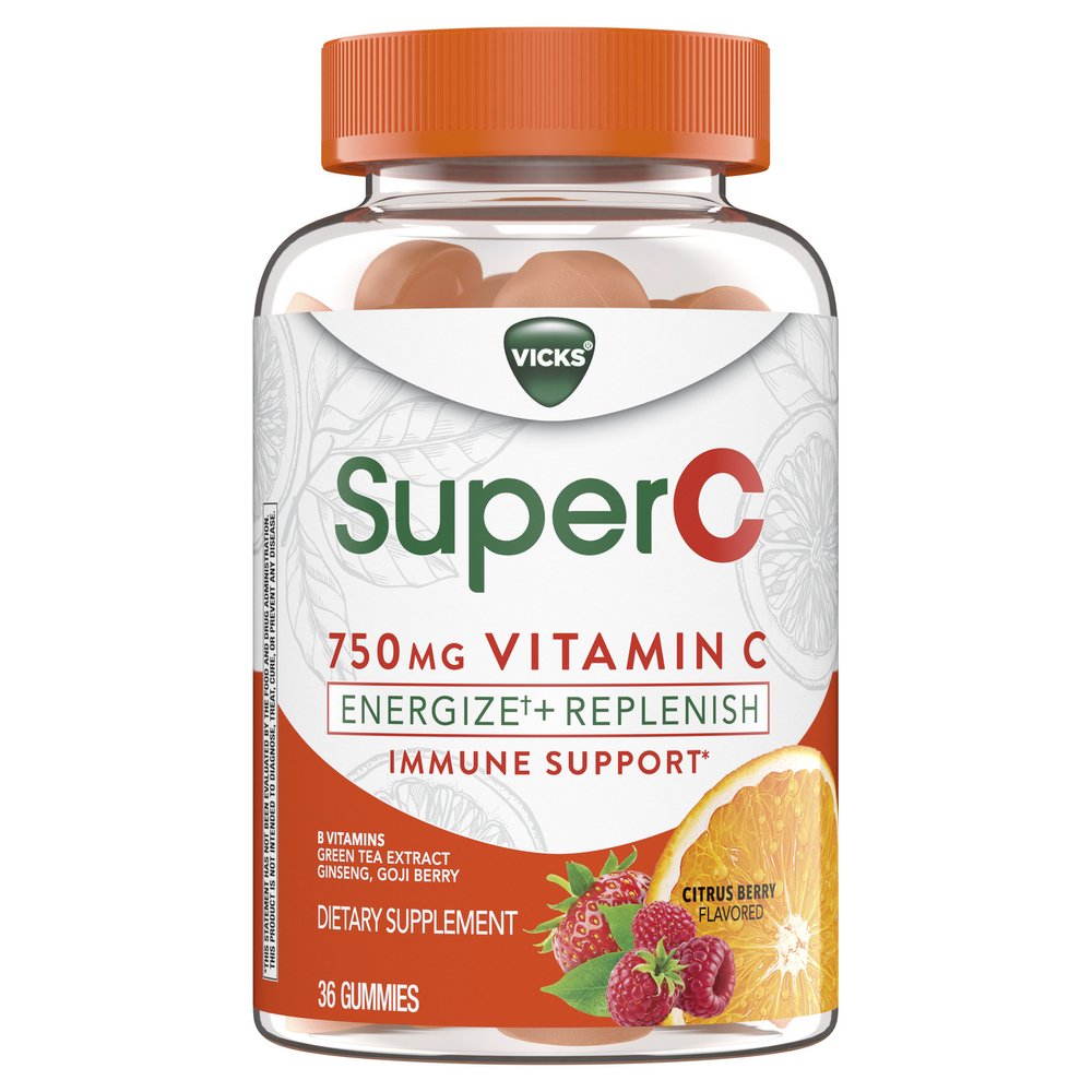 Vicks SuperC Energize + Replenish Gummies - Citrus Berry - Shop ...