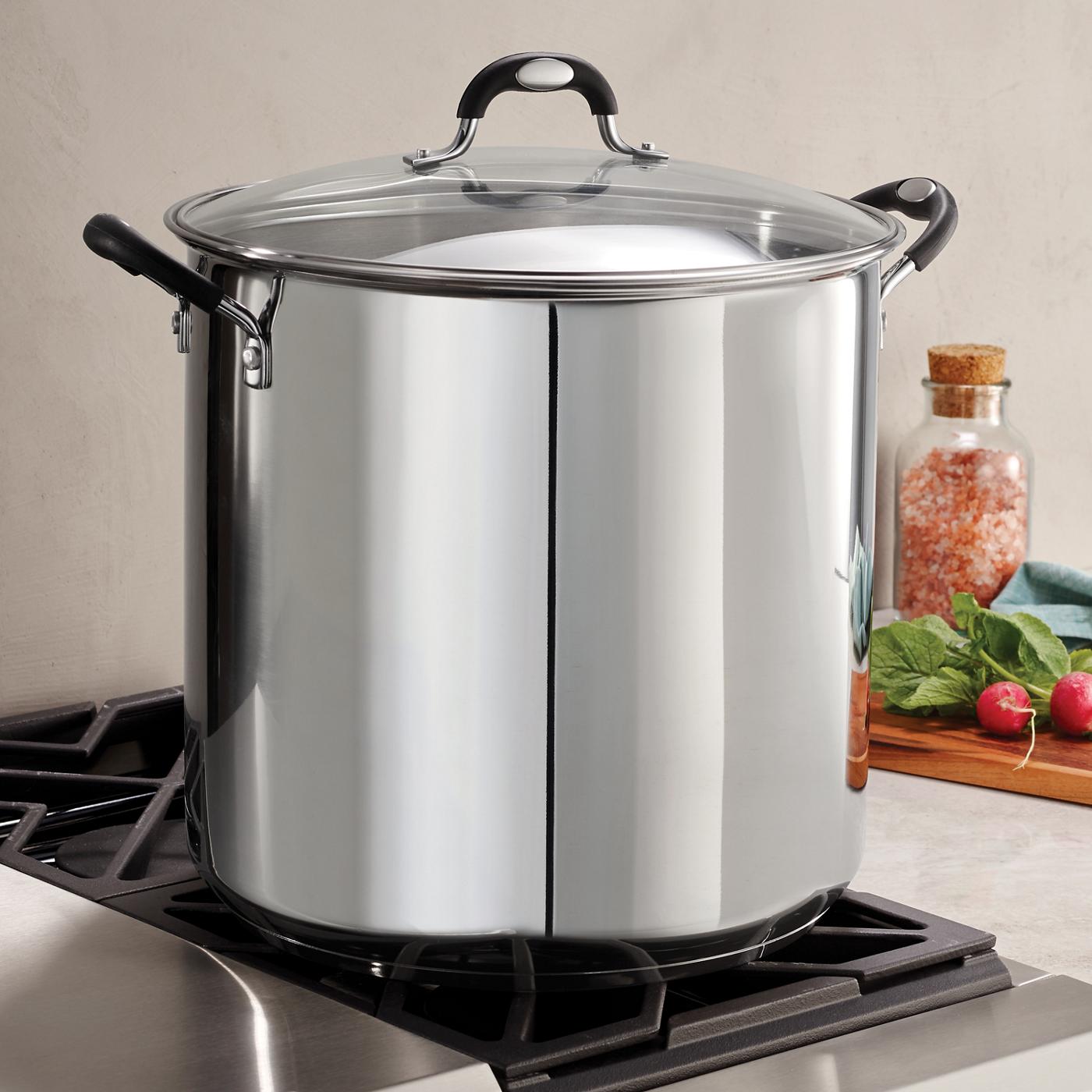 Tramontina Stainless Steel Stock Pot with Glass Lid Shop Stock pots