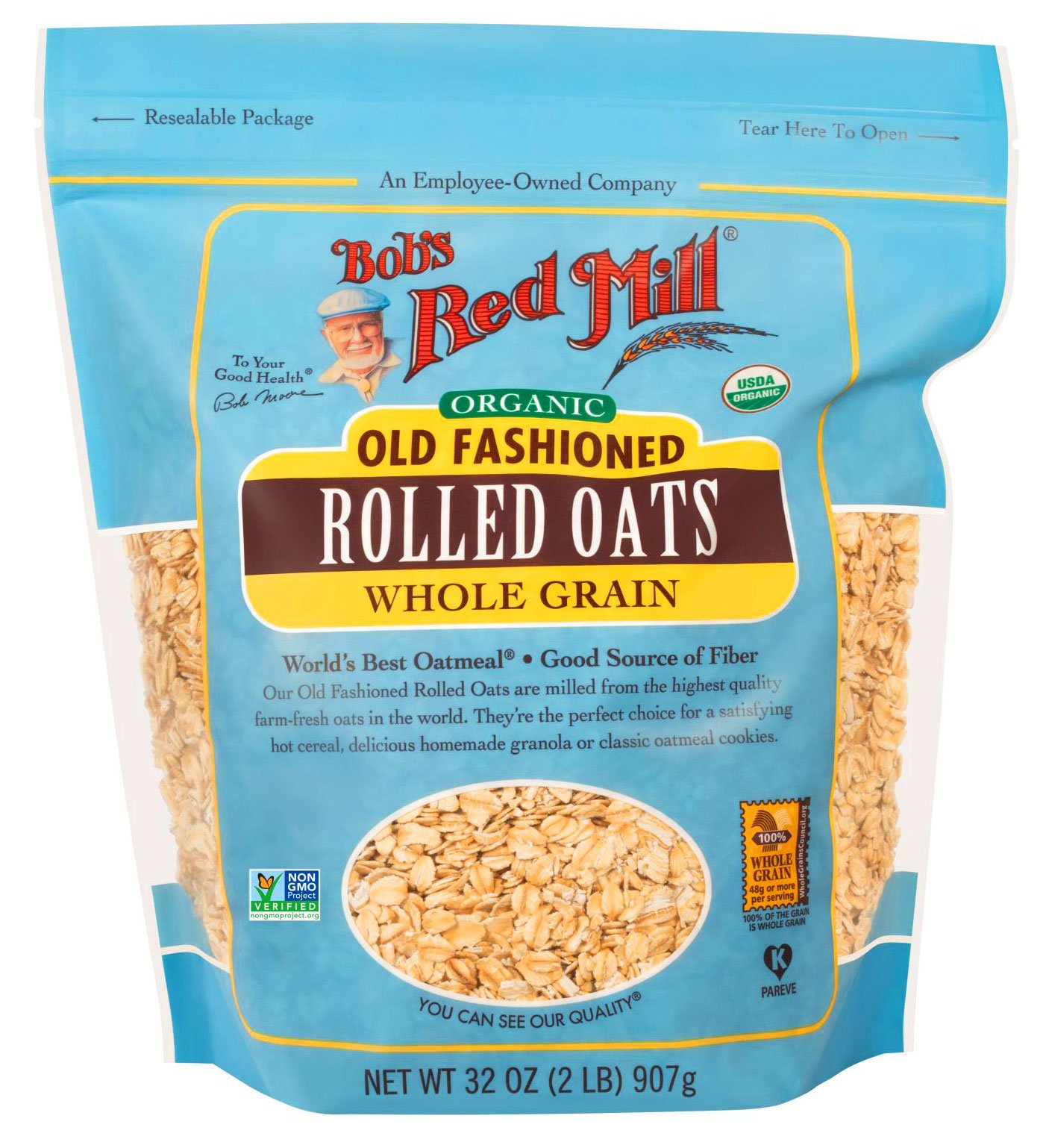 Bob's Red Mill Organic Old Fashioned Whole Grain Rolled Oats - Shop at ...