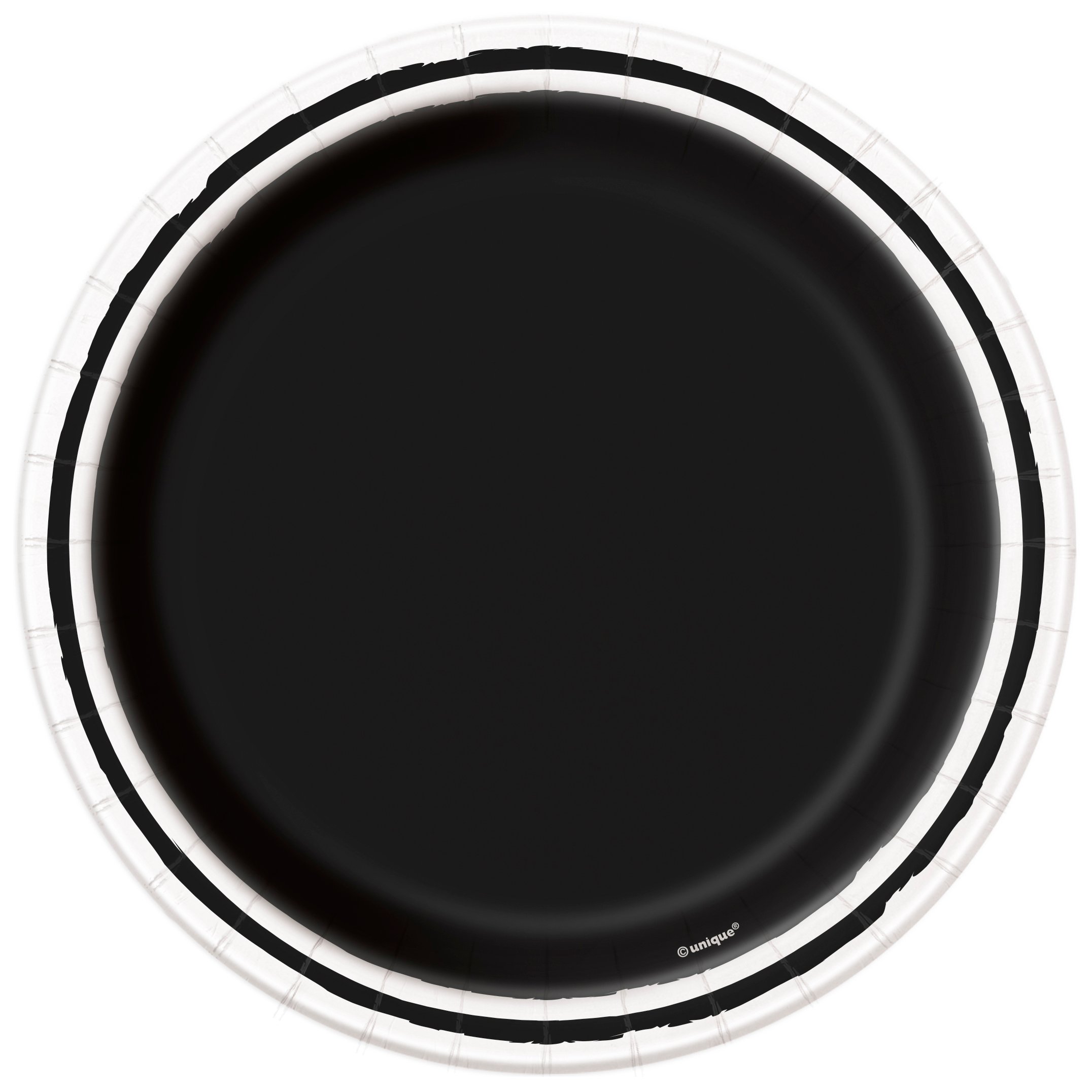 Unique 30 Color Collection Stripe Luncheon Paper Plates Black Shop Party Decor at HEB