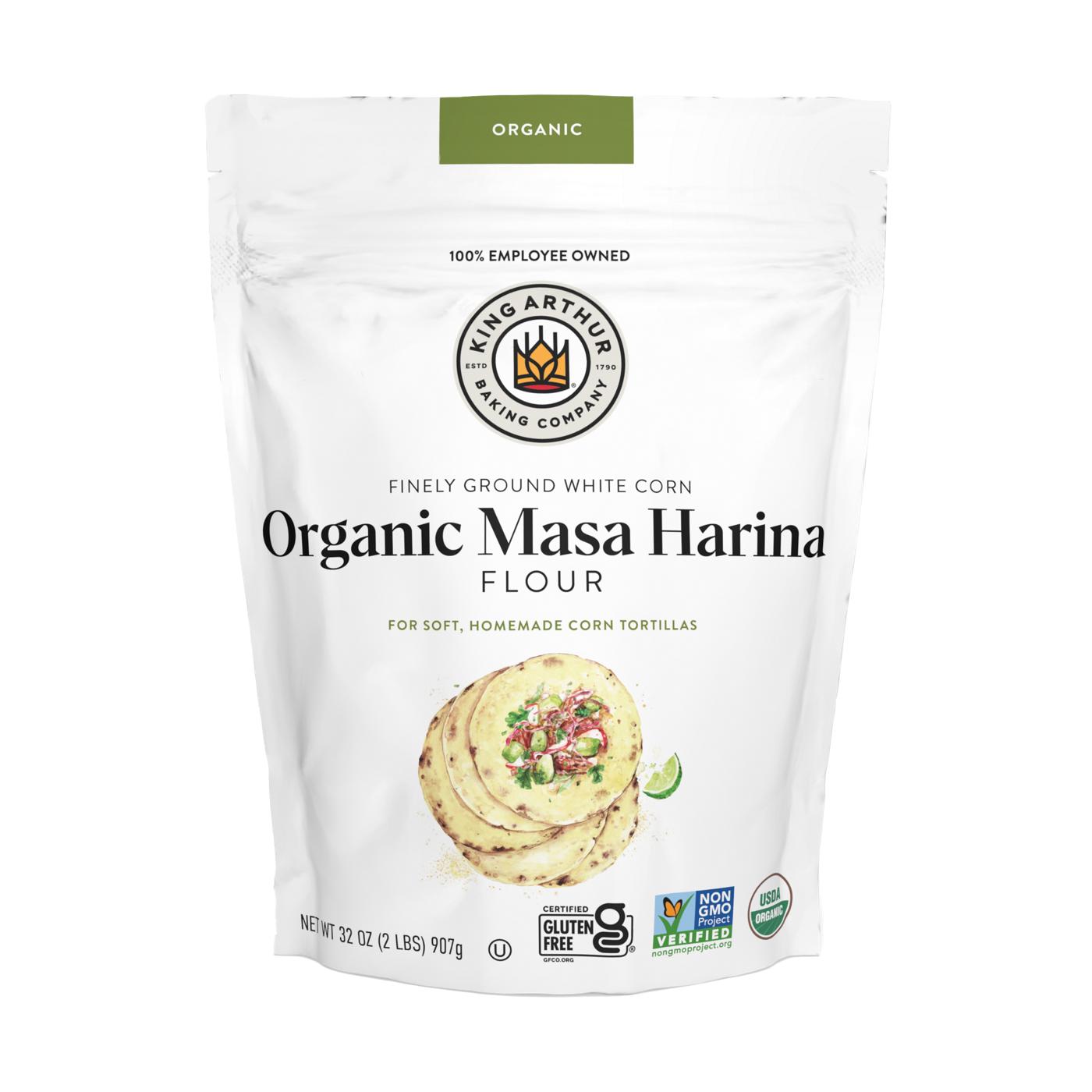 King Arthur Organic Masa Harina White Corn Flour; image 1 of 5