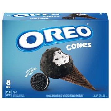 Dreyer's Oreo Ice Cream Cones, 8 ct