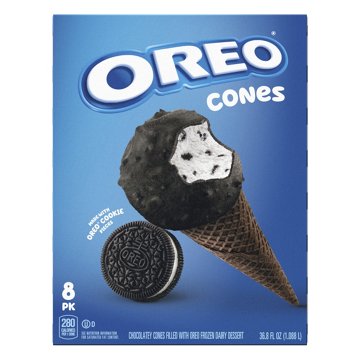 OREO Frozen Dairy Dessert Cones, 8 ct