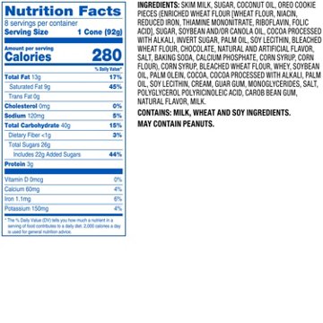 OREO Frozen Dairy Dessert Cones, 8 ct