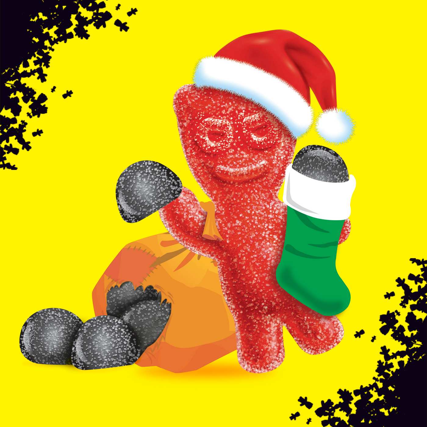 Sour Patch Kids Black Raspberry Coals Christmas Candy; image 9 of 10