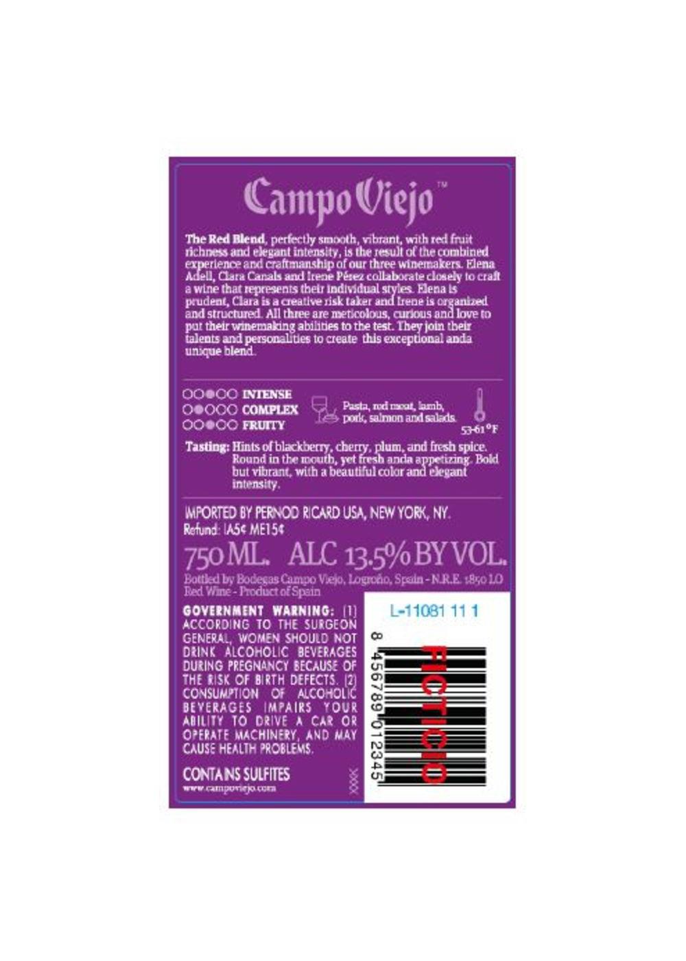 Campo Viejo Red Blend Wine; image 4 of 5