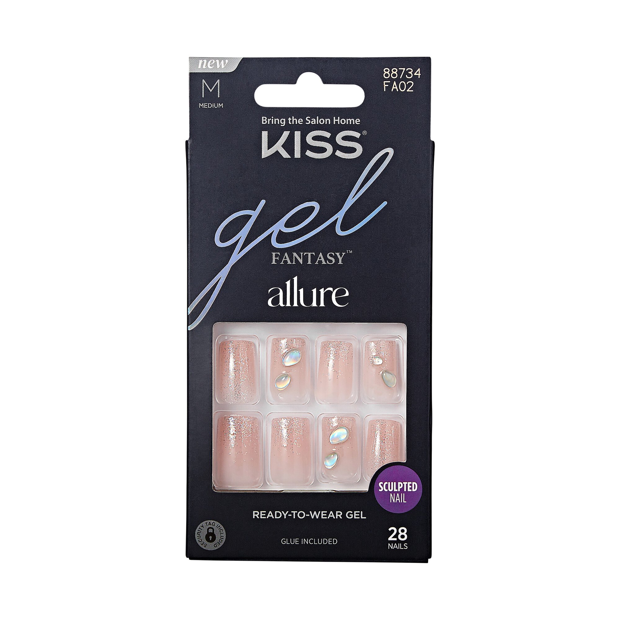 KISS Gel Fantasy Allure Medium Nails - Transformation - Shop Nail Sets ...