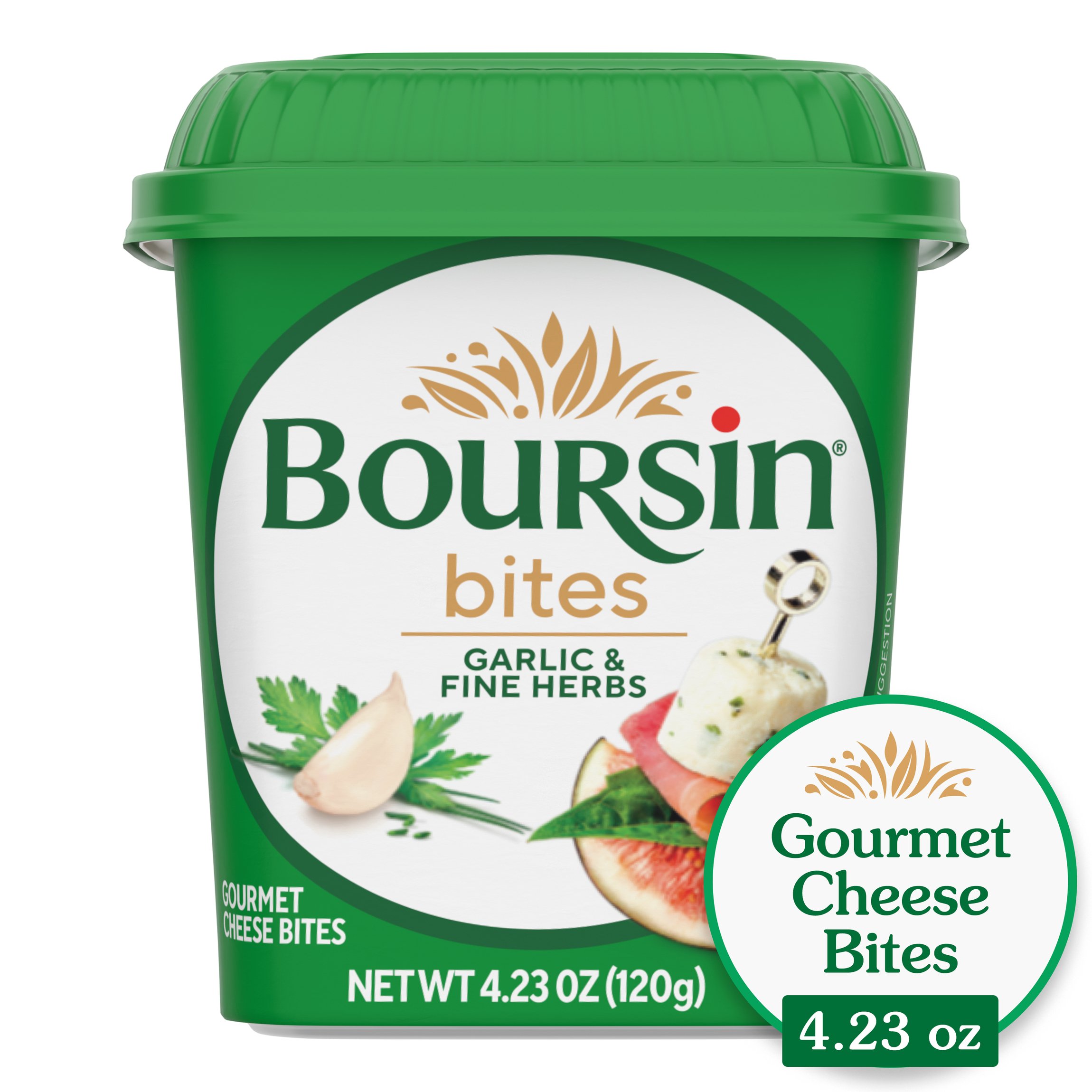 Boursin Gournay Style Cheese Bites - Garlic & Fine Herbs, 4.23 oz