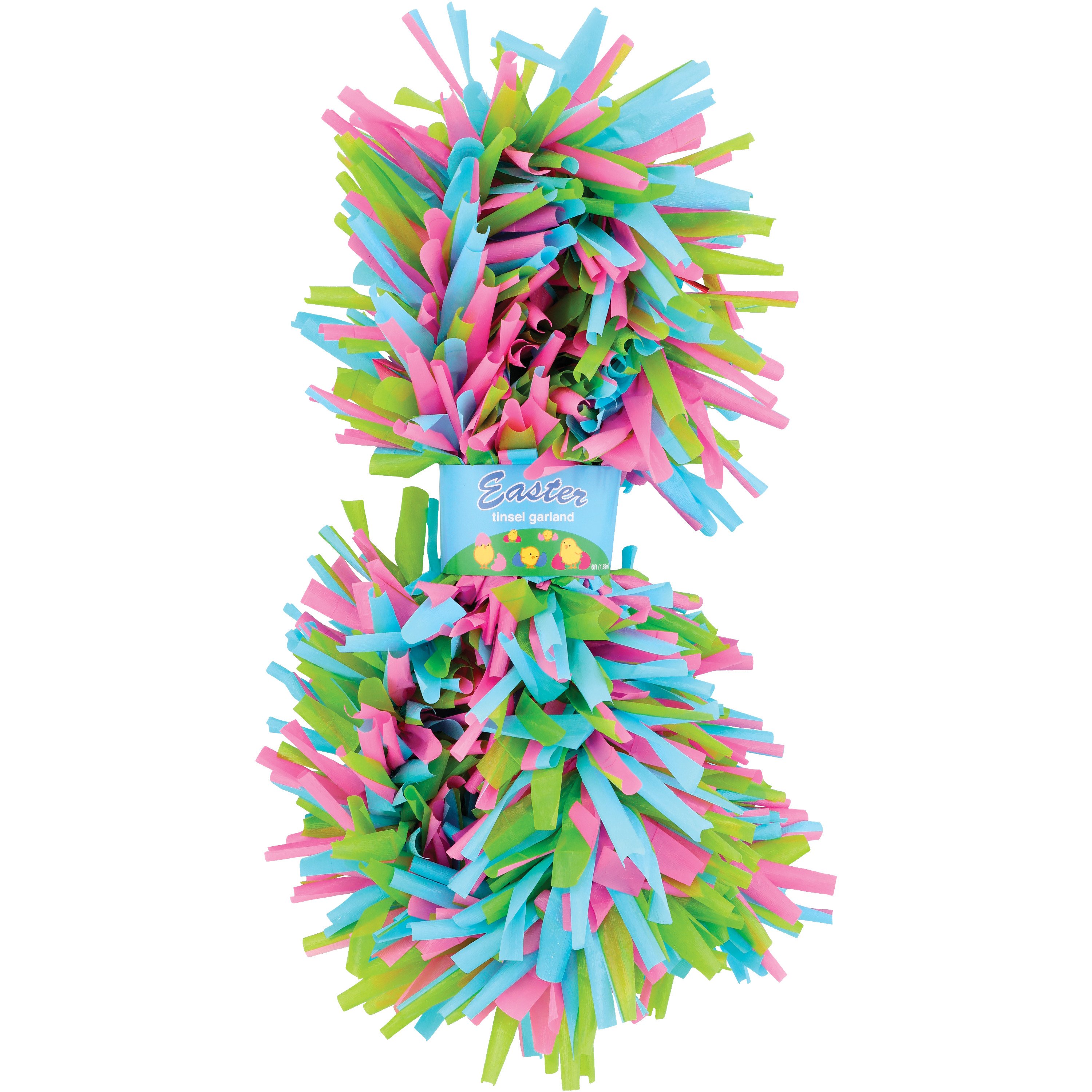 FC Young Pastel Tinsel Easter Garland Shop Seasonal decor at HEB