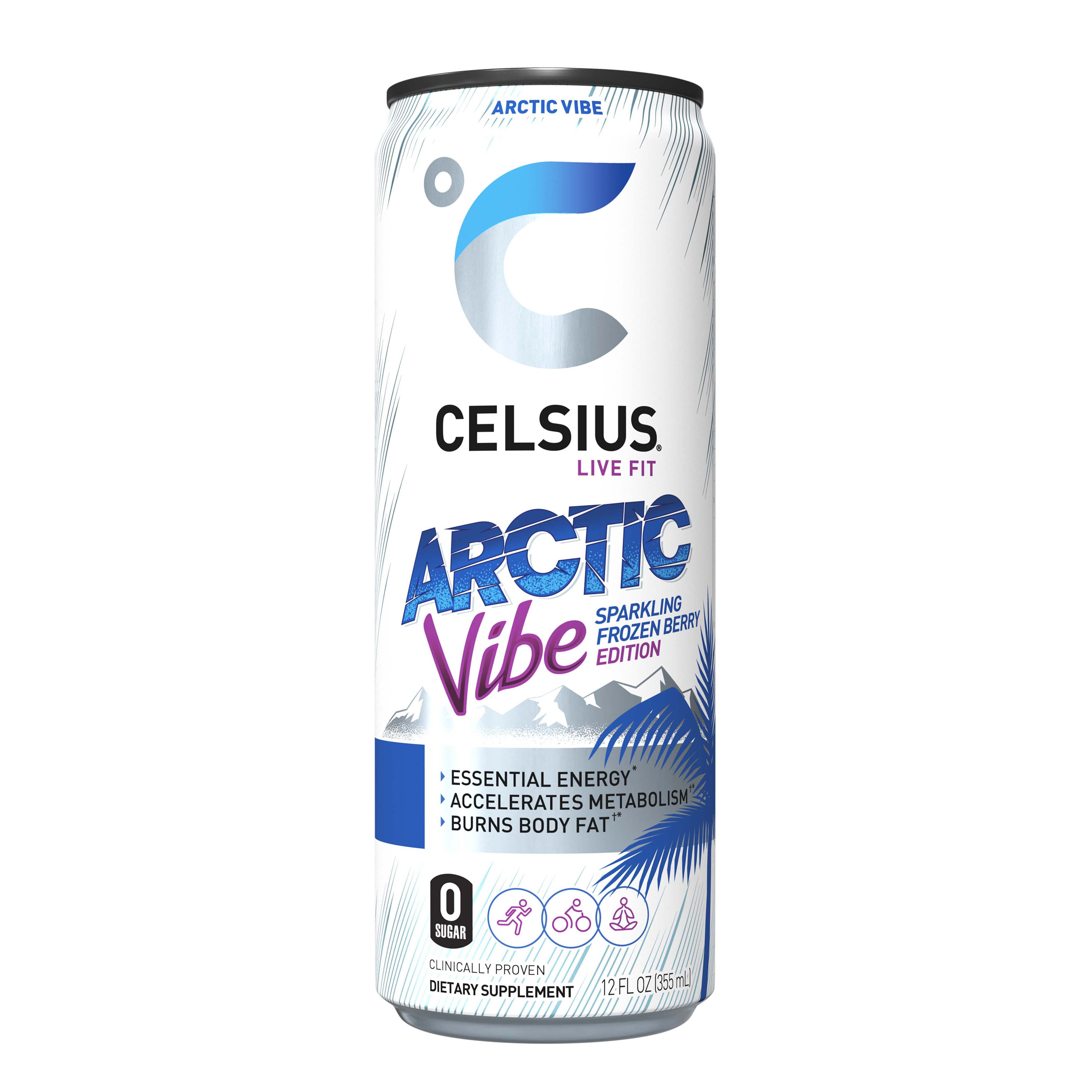 Celsius Sparkling Zero Sugar Energy Drink - Arctic Vibe, 12 oz