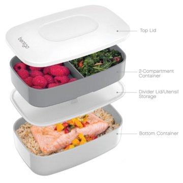 Bentgo Classic AlI-In-One Stackable Lunch Box- Gray
