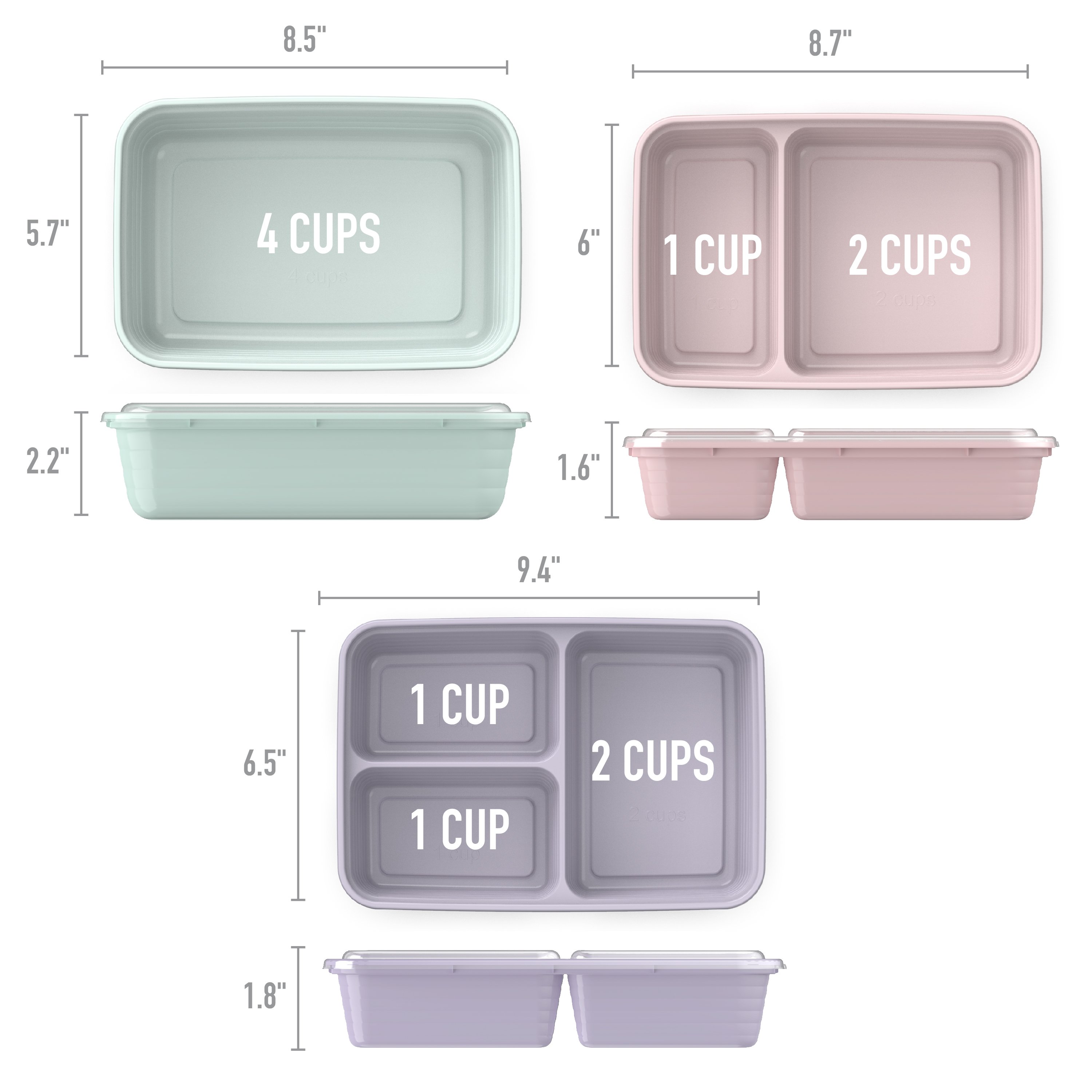 Bentgo Floral Pastels Collection Portion Container Meal Prep Kit - Shop Food  Storage at H-E-B