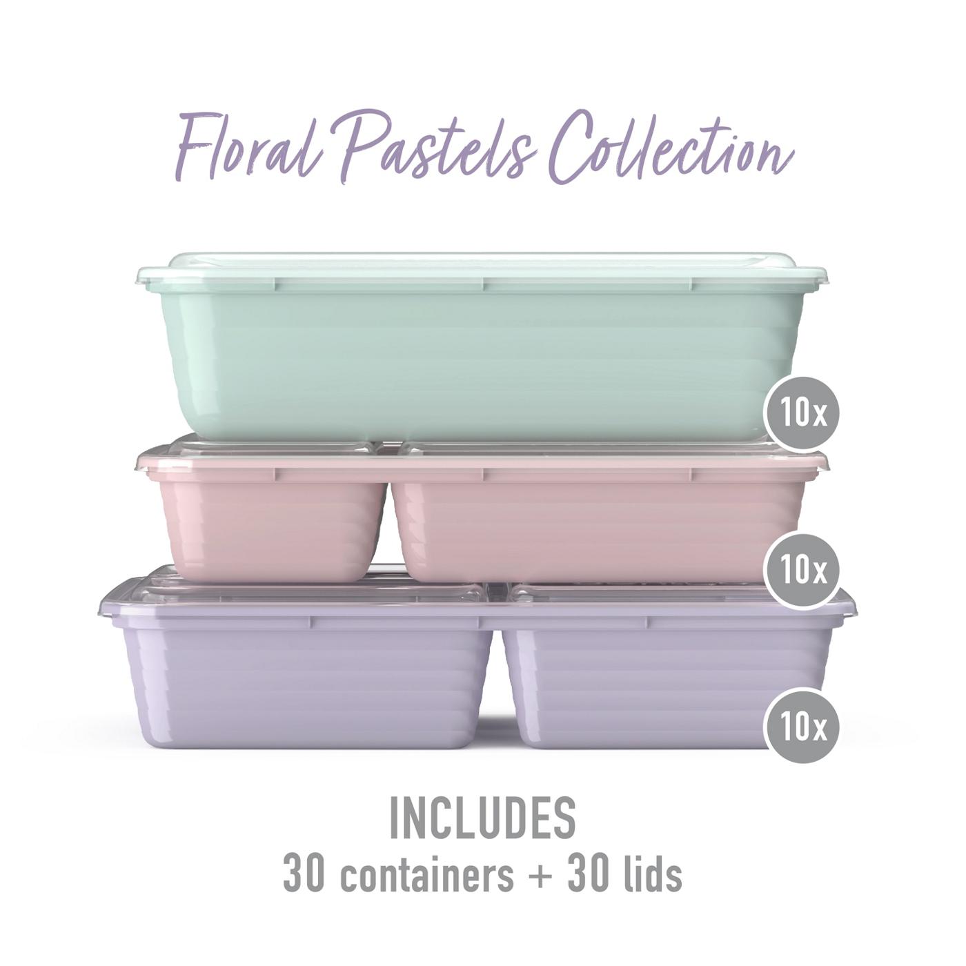 Bentgo Floral Pastels Collection Portion Container Meal Prep Kit